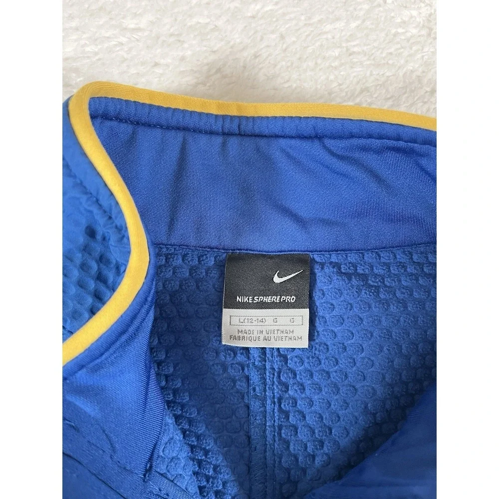 Nike Sphere Pro Royal Blue Full Zip Soft Shell Jacket Womens Sz Lg 12-14 Running